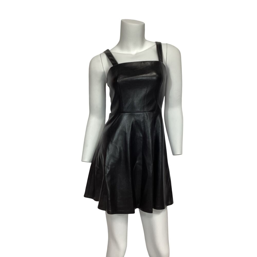 Alice + Olivia Sleek Black Kaidra Mini Dress Size 0 - Picture 2 of 4